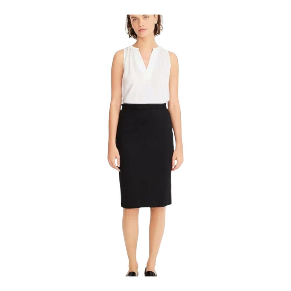 J. Crew No. 2 Stretch Twill Pencil Skirt in Black